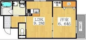 プラムガーデン(1LDK/2階)の間取り写真