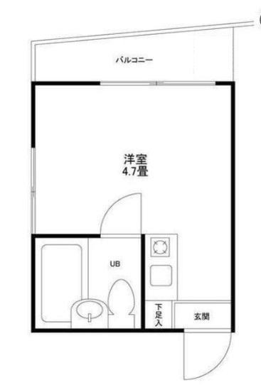 シャンテ十条仲原(ワンルーム/1階)の間取り写真