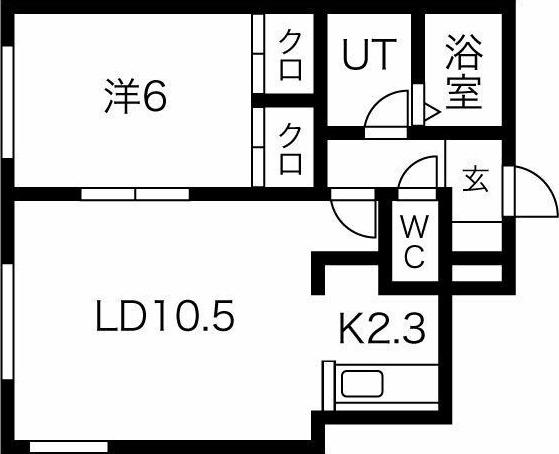 レ ス ト ヒ ル ズ N 3 2(1LDK/3階)の間取り写真