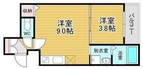RIO GRANDE(1LDK/2階)の間取り写真