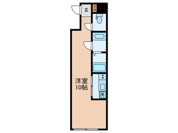 B′CASA早稲田(ワンルーム/5階)の間取り写真