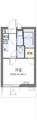 クレイノアレグリアスII(1K/3階)の間取り写真