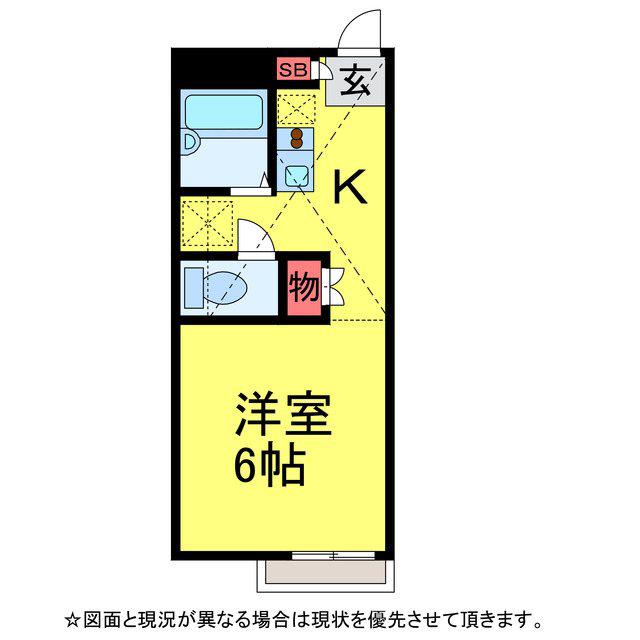 NEST-富里-(ワンルーム/1階)の間取り写真