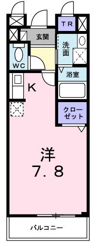 エテルノ・スクウェア弐番館(ワンルーム/3階)の間取り写真