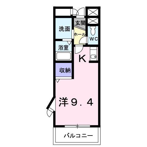 ジュネス飛田給(1K/3階)の間取り写真