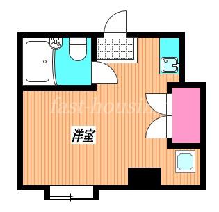 アトムビル(ワンルーム/2階)の間取り写真