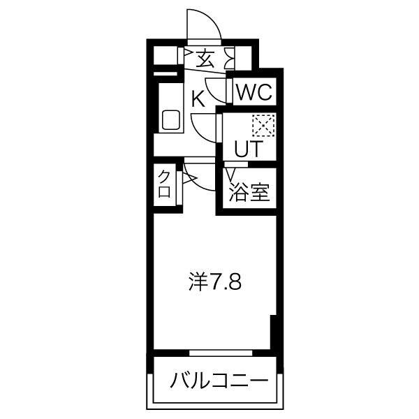 エスリード大須アヴェニュー(1K/9階)の間取り写真