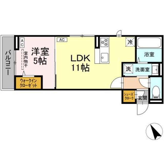 リューベ(1LDK/2階)の間取り写真