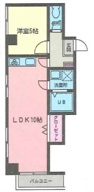 エレクティオン南橋本(1LDK/4階)の間取り写真