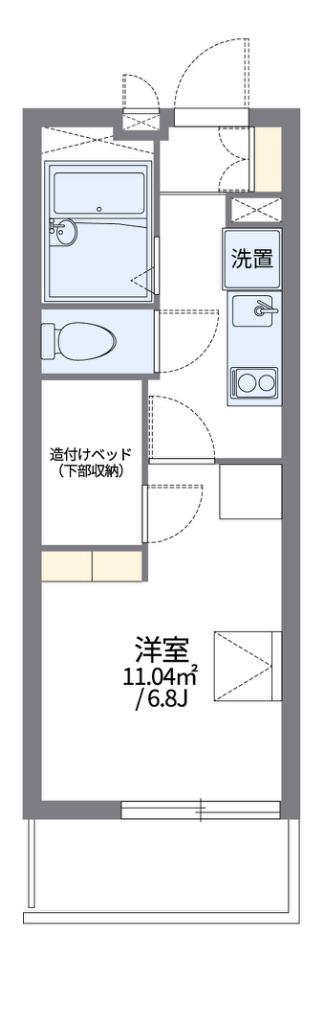 レオパレスプルーム淀川(1K/2階)の間取り写真