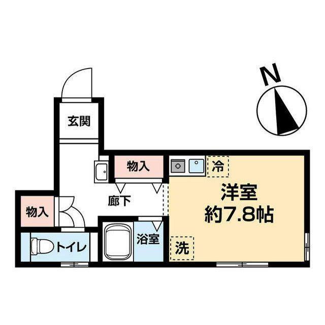 MQUARTO熊野前(ワンルーム/1階)の間取り写真