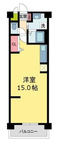 アイビーヒルズ夙川(1DK/4階)の間取り写真