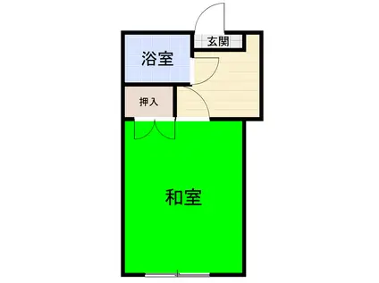 佐賀市鬼丸(1K/2階)の間取り写真