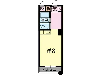 フォディアパレス京町台(ワンルーム/2階)の間取り写真