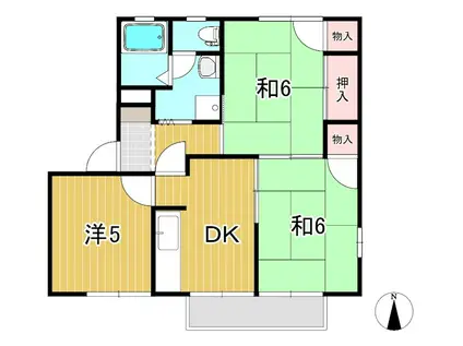 ファミールメゾンドB(3DK/1階)の間取り写真