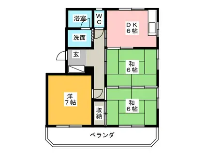 コスタ草薙(3DK/3階)の間取り写真