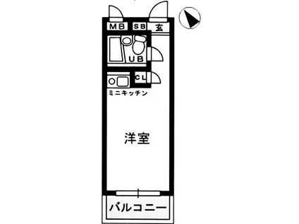 新子安センチュリー21(ワンルーム/3階)の間取り写真