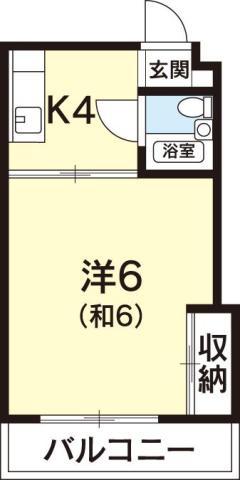 井川ハイツ(1K/1階)の間取り写真