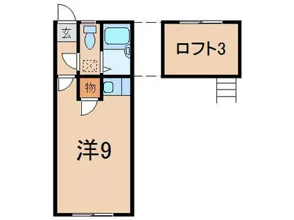 メゾンイーストIII(ワンルーム/2階)の間取り写真