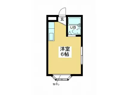 チェリム霞ヶ関(ワンルーム/2階)の間取り写真
