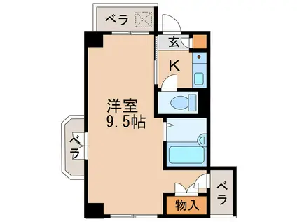 第3貞和ビル(1K/2階)の間取り写真
