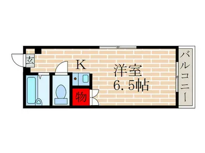コスモハイツ竹新(1K/2階)の間取り写真
