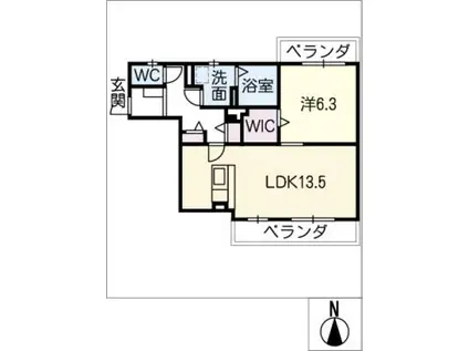 フローラルMASUZAWA(1LDK/3階)の間取り写真