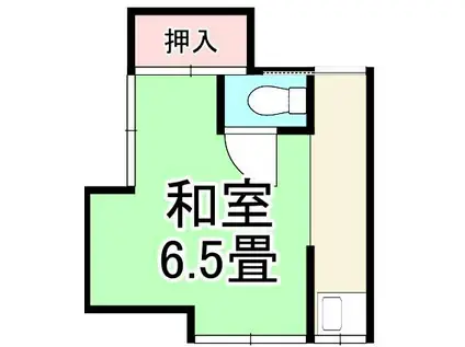 第二みどり荘(ワンルーム/2階)の間取り写真