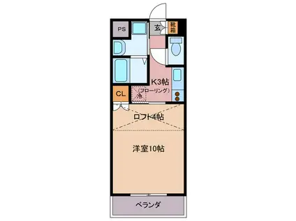 フォーブル鈴木II(1K/3階)の間取り写真