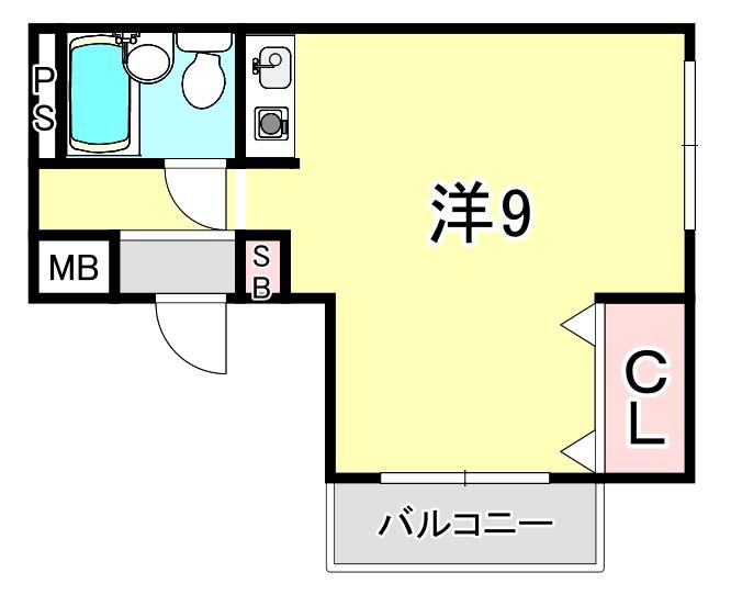 八紘ビル(ワンルーム/3階)の間取り写真