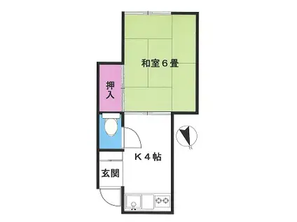 滝野川2丁目(1K/2階)の間取り写真