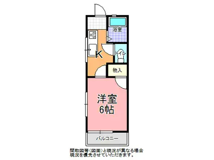 サンフラワーマミ(1K/2階)の間取り写真