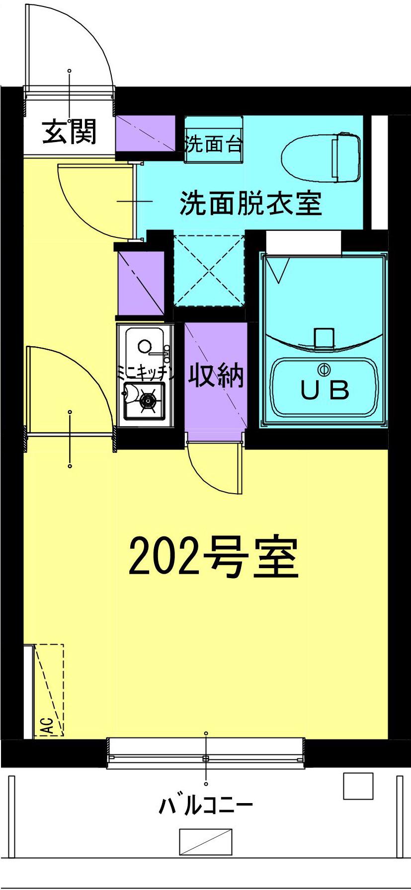 GIONHOUSE川口四丁目(1K/2階)の間取り写真