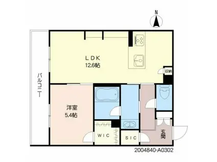 シャーメゾン BLOOM STAGE(1LDK/3階)の間取り写真