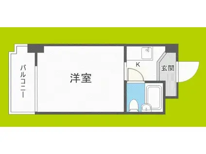 都島セントラルマンション(ワンルーム/6階)の間取り写真