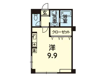 アレグリア小沢(1K/1階)の間取り写真