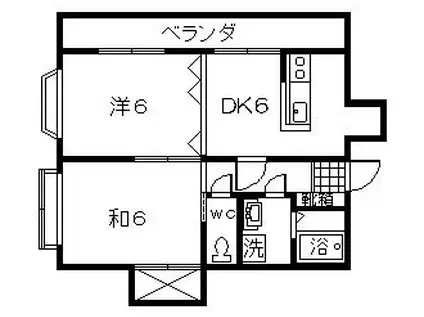 プチ・メゾン紫原(1LDK/3階)の間取り写真