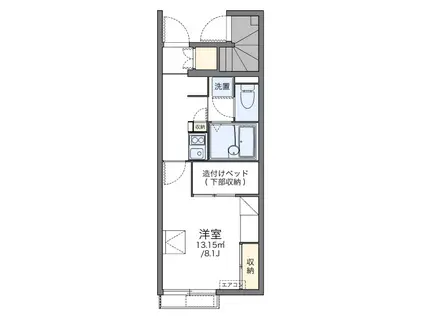 プレジール町田(1K/1階)の間取り写真