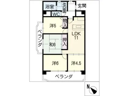 センチュリーハイランド(4LDK/4階)の間取り写真