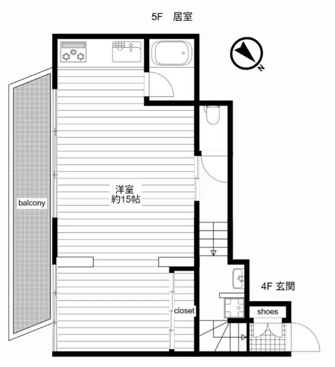コルティーレ 5階階 間取り