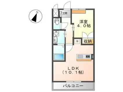 M&Tハイム(1LDK/1階)の間取り写真