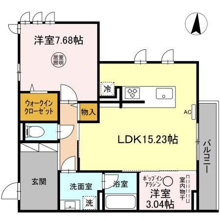 カーサ・グランデ(2LDK/2階)の間取り写真