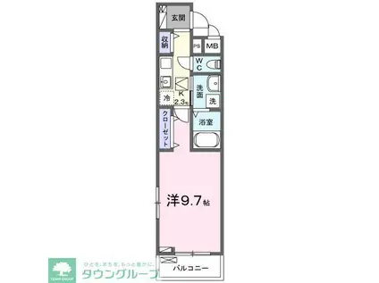 レジメント岸川(1K/1階)の間取り写真