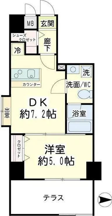 コルティーレ武蔵小杉 1階階 間取り