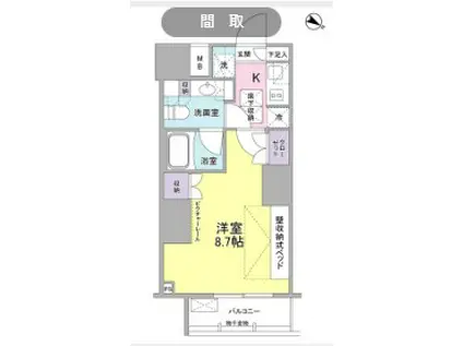 SIL西五反田(1K/1階)の間取り写真