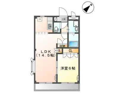 ハーブハウス(1LDK/2階)の間取り写真