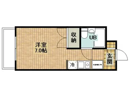 クリスタル高津(ワンルーム/3階)の間取り写真