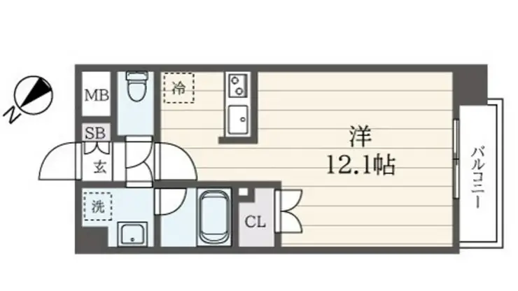 L-Flat横浜大通り公園 8階階 間取り