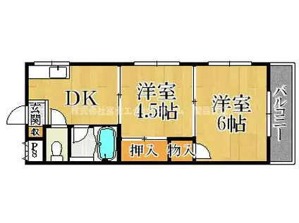 DO・関目(2DK/5階)の間取り写真