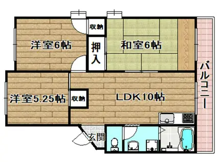 ドリームオアシス(3LDK/2階)の間取り写真